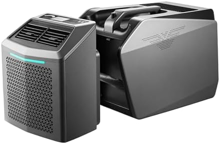 6100 BTU Portable Camping Air Conditioner for Outdoor and Indoor Use Split Structure 3 Speed Adjustment Air Cooler with Remote Control for Bedroom Tent Pets