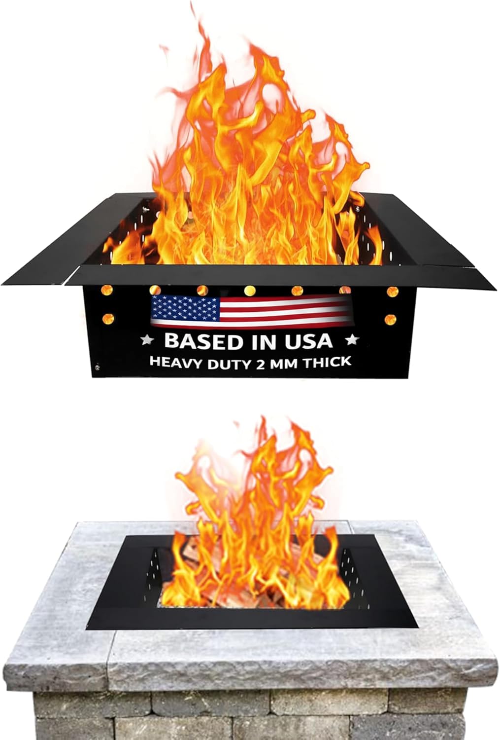 FEBTECH Smokeless Firepit Ring Insert Square - 32