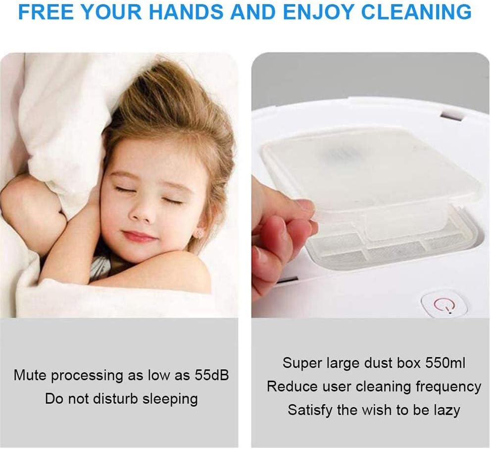 Smart Sweeping Robot Cleaner 3-in-1 Smart Sweeping Robot Strong Suction Vacuum Cleaning Home UV Cleaning Sweeper for Floor and Pet Hair Blue (Green)