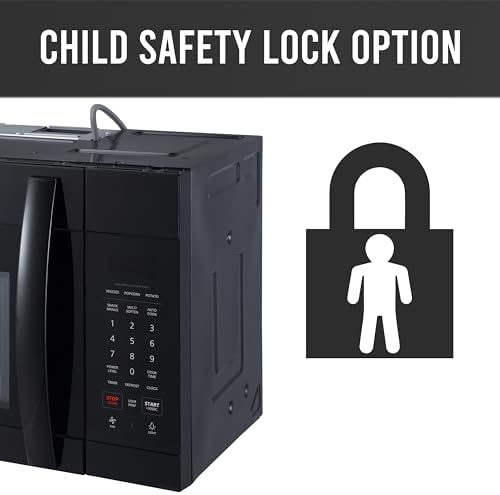 Farberware Over-the-Range Microwave Oven, 1.7 Cu. Ft., 1000W, Sensor Cooking, Auto Reheat, Multi-Stage Cooking, Melt/Soften Feature, Child Safety Lock, LED Display - Space Efficient & Powerful