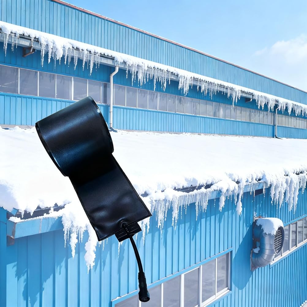 Heater for Roof,Snow Melting System,Outdoor Snow Melting Pads for Roof Gutters,Heater for Roof,PVC Flexible Material,50℃/122℉, for all roof and gutter