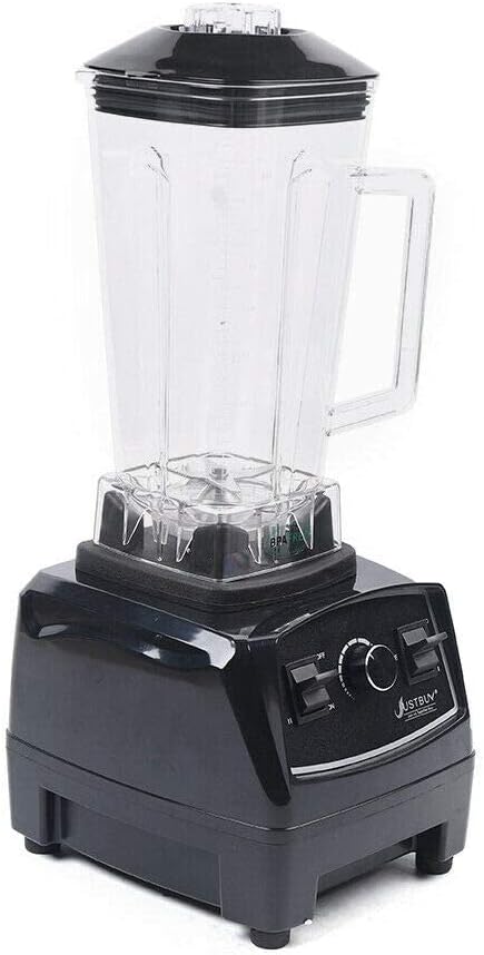 Smoothie Machine, Commercial Blender Multi-Function Blender Ultra-High Speed Operation with High-Grade Transparent Plastic Container, 2L, Red (Black)