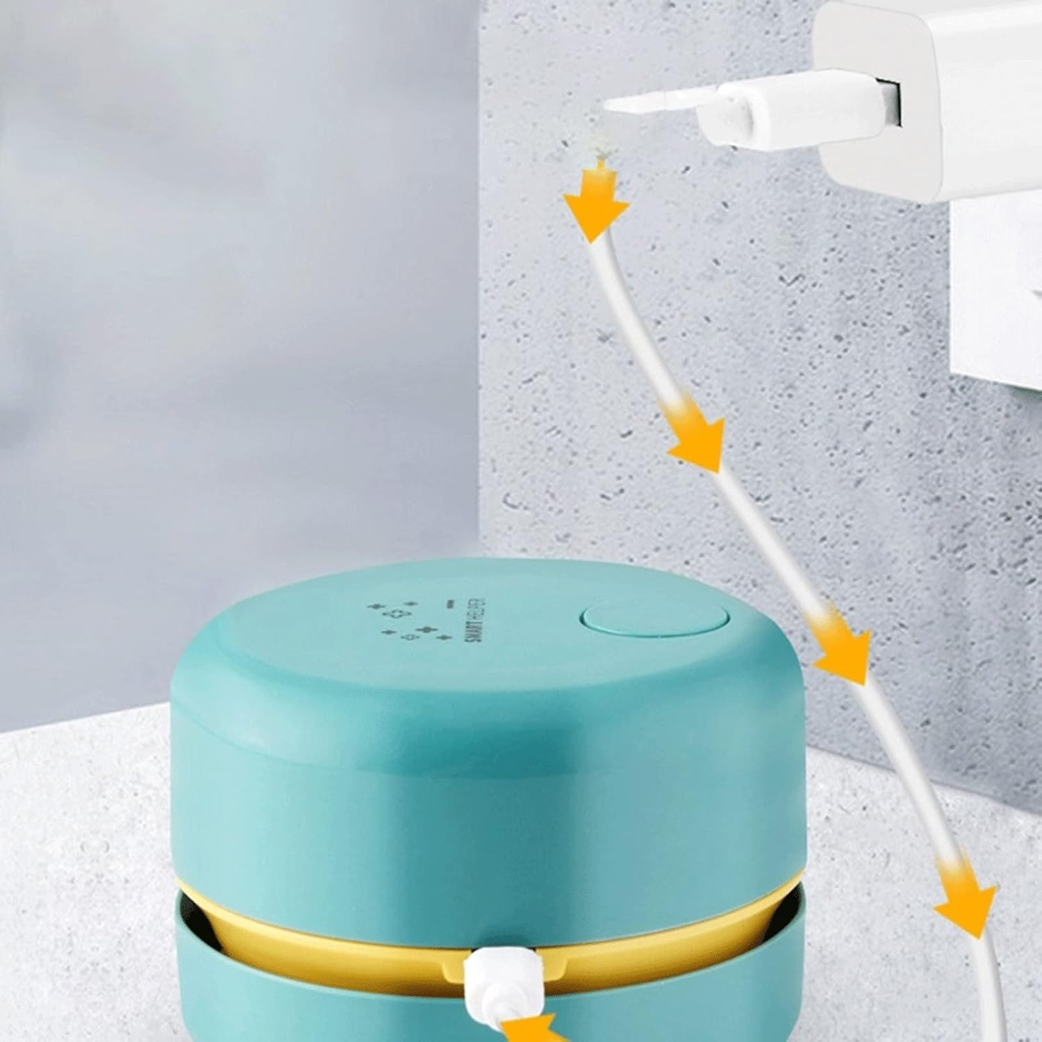 Vacuum Cleaner Hand Held Cleaner USB for Home Car Clean Portable (Color : Pink)