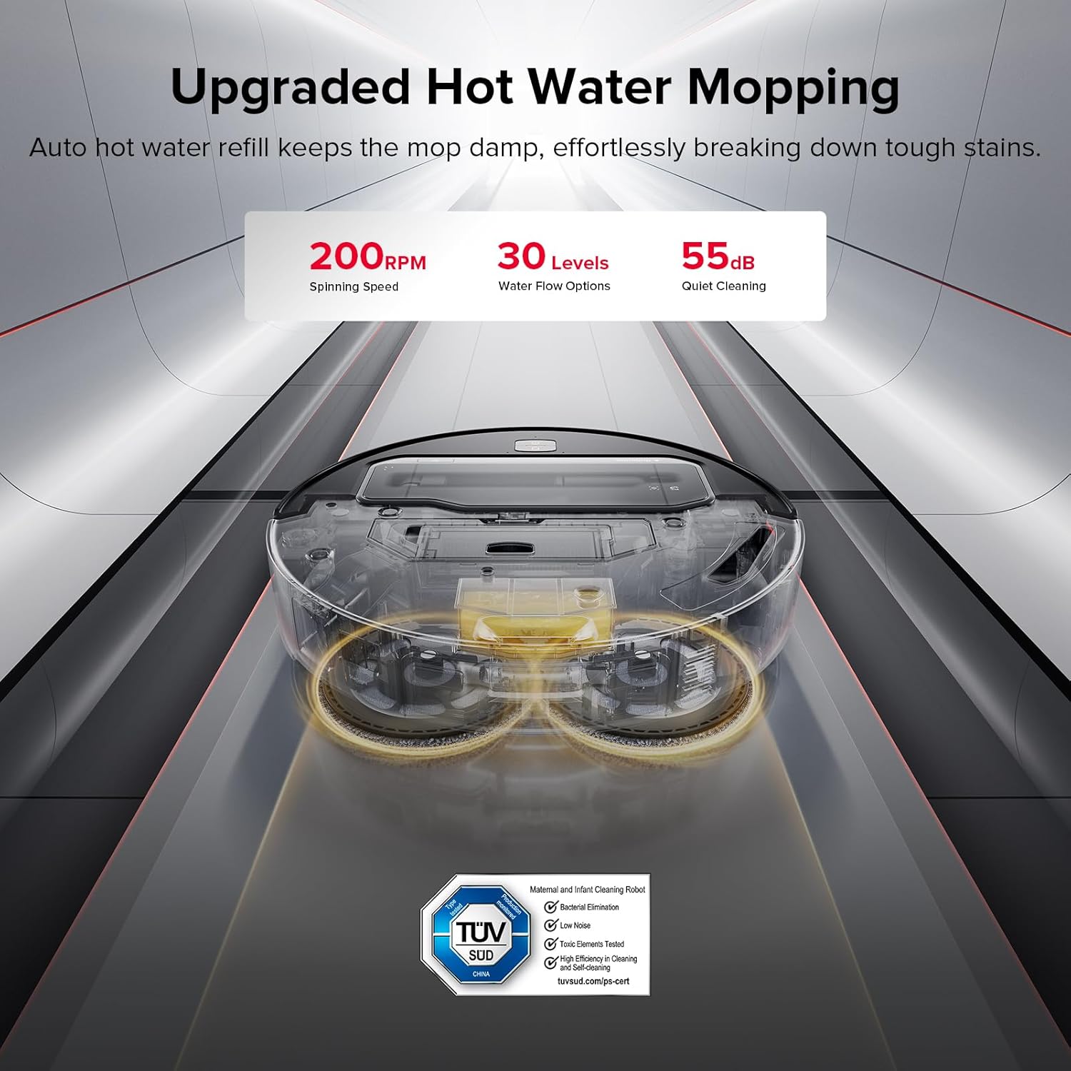 roborock Saros Z70 Robot Vacuum Cleaner and 480ml Floor Cleaning Solution Bundle