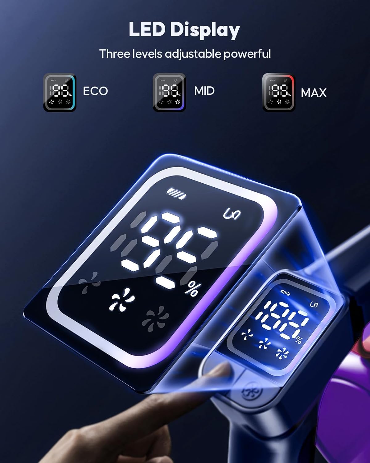 Cordless Vacuum Cleaner, 550W 45KPA Cordless Stick Vacuum Cleaner with Rechargeable Battery, Anti-Tangle Brush, Build-in Aromatherapy, Handheld Vacuum Cleaners for Home/Pet Hair/Carpets/Floors