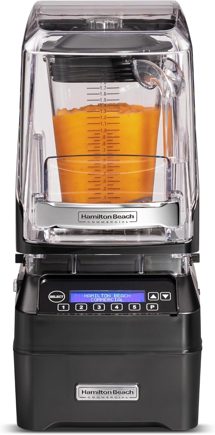 Hamilton Beach Commercial Eclipse High-Performance Blender, 64 Ounce / 2 Liter Capacity, 3 HP Motor, QuietBlend Technology Dramatically Reduces Noise Levels, NSF Certified, HBH755R