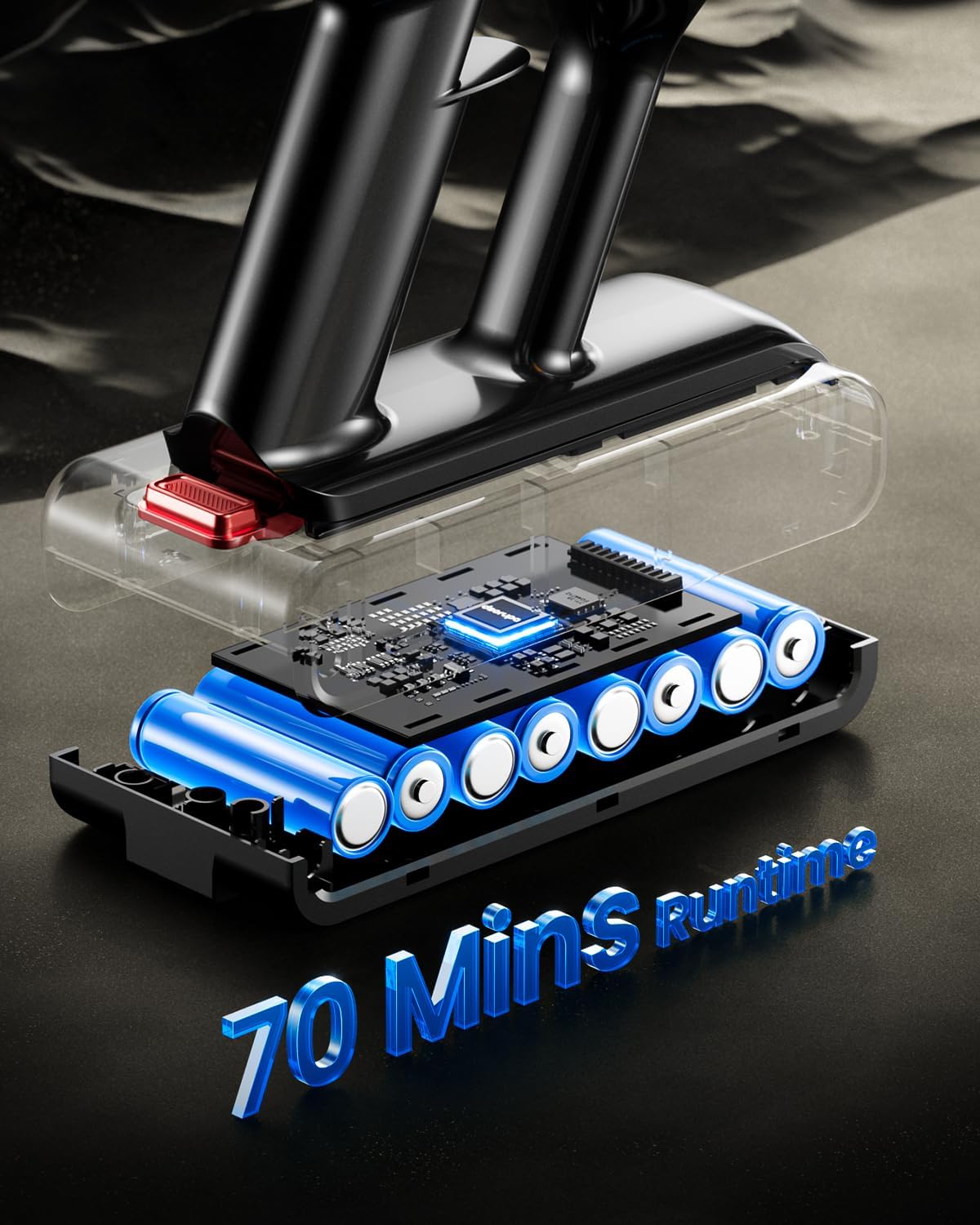 Cordless Vacuum Cleaner, 600W 50KPA 70Mins Vacuum Cleaners for Home, Stick Vacuum with Charging Dock Station, Anti-tangle Wireless Vacumm, Rechargeable Cordless Vacuum for Pet Hair/Carpet/Hard Floor