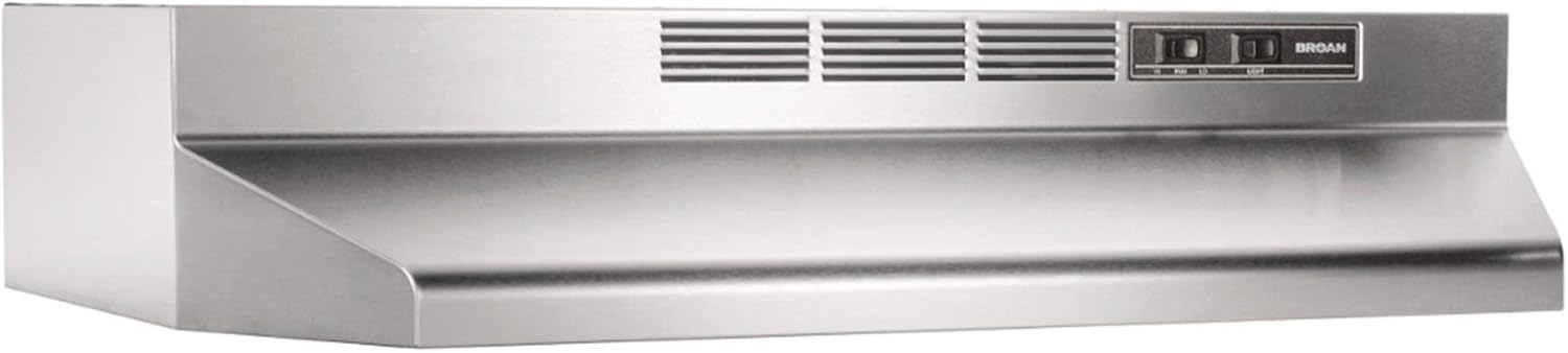 Broan-NuTone 413004 Non-Ducted Ductless Range Hood with Lights Exhaust Fan for Under Cabinet & BLACK+DECKER Digital Microwave Oven with Turntable Push-Button Door, Child Safety Lock