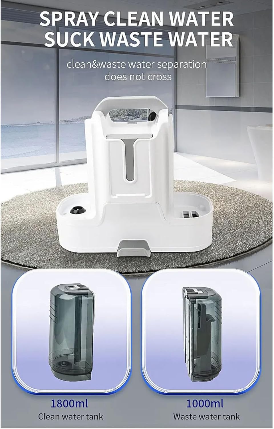 Household Vacuum Cleaner Handheld Multifunctional Jet Suction Washing All-In-One Carpet Curtain Sofa Fabric Cleaning Machine
