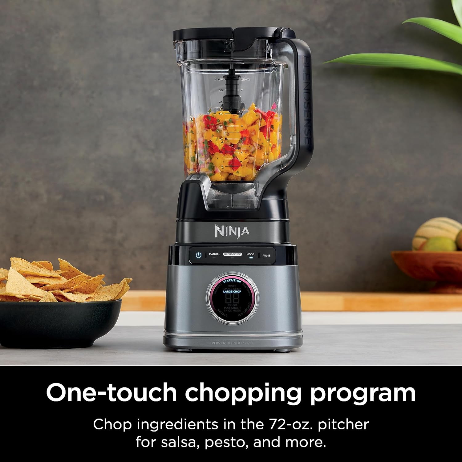 Ninja TB201 Detect Power Blender Pro, BlendSense Technology, For Smoothies, Shakes & More, 1800 Peak Watts, 72 oz. Pitcher, Blender, Black