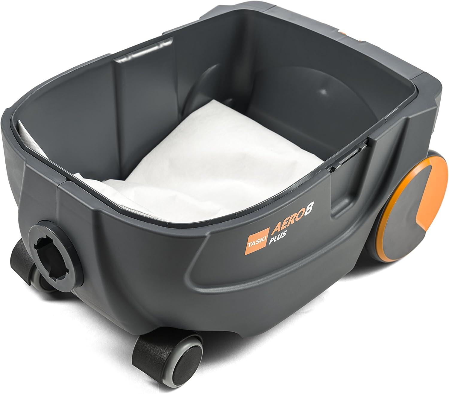 Taski D7524261 AERO 8 Plus Commercial Canister Dry Vacuum, Quiet Operation with HEPA Filtration, 3.5 Gallon Capacity, Grey/Orange