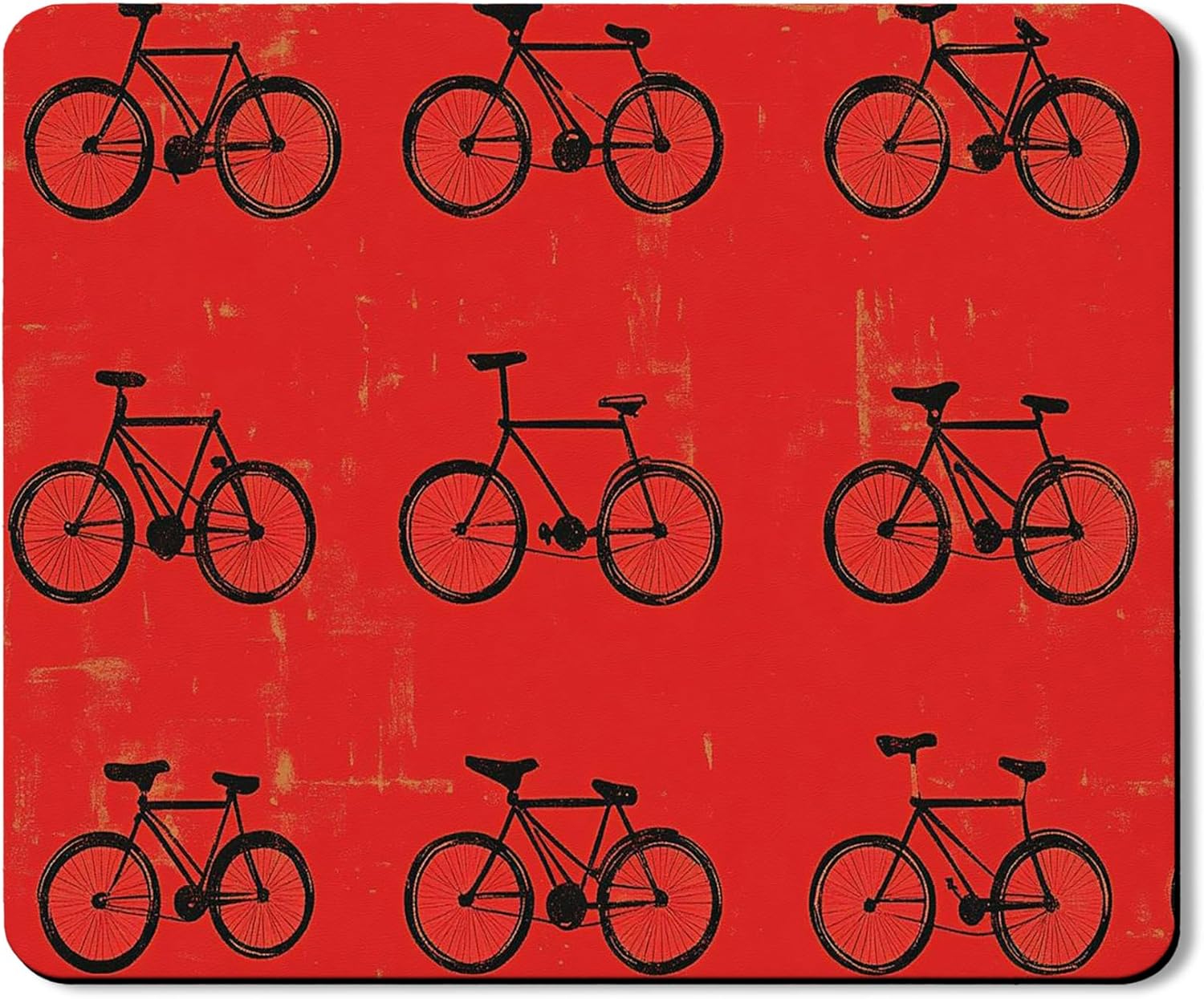 Bike Washer Dryer Top Protector Mat, Retro Vintage Bike Laundry Machine Dust Covers, Charming Rubber Anti-slip Waterproof Washer And Dryer Mats for Laundry Room 20x24 Inch