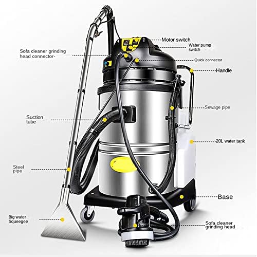 Carpet Cleaner Machine 20L,3 in 1 Stainless Steel Extractor,Deep Cleaning,Household Commercial,for Carpets,Sofas
