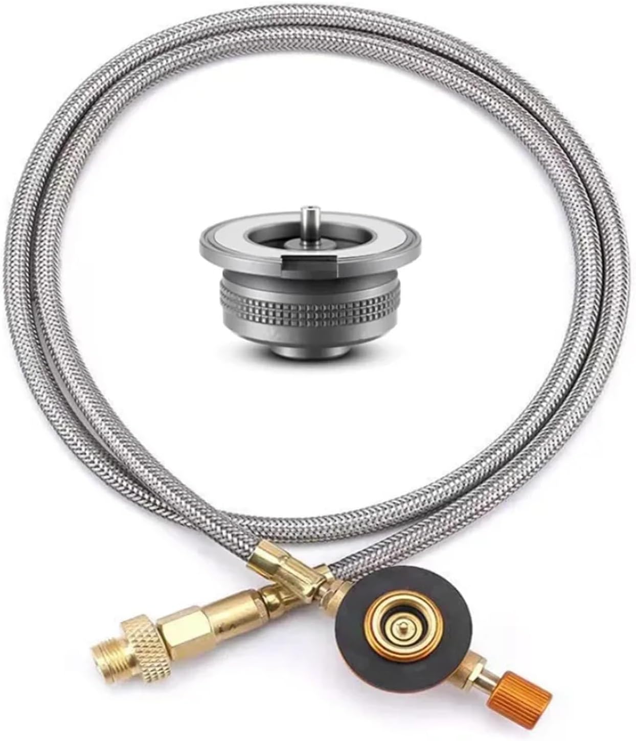 Propane Hose Adapter Butane Gas Adapter Outdoor Camping Stove Split Stove Converter Connection Hose for Gas Grill Connection(Tube and Z13M)