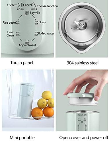 Soymilk Maker Machine Filter-free Multifunction Automatic Electric Heating Soya-Bean Milk Juicer Stir Rice Paste Make Tea 300ml(black-JoJo's Bizarre Adventure1)