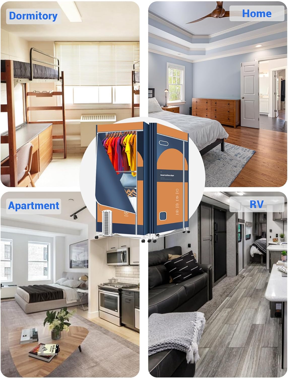 Portable Clothes Dryer, 110V -1600W Portable Dryer, 67Inch -3 Tier Foldable Clothes Dryers Rack, Energy Saving Portable Dryer for Apartment, Indoor, Travel, RV