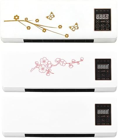 Wall Air Conditioner Fan 2-in-1 Hot And Cold Air Conditioner Heating, 110V 1800W Wall Mount Air Heater Fan for Living Room Bedroom Office, Natural Wind/Heating Mini AC System(Red)