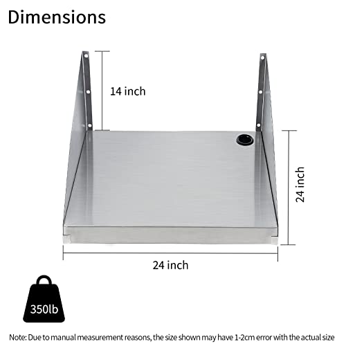 Stainless Steel Microwave Shelf, 24