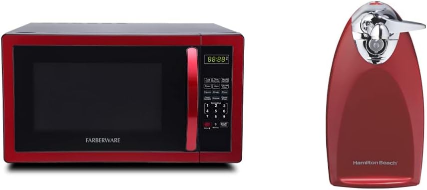 Farberware Countertop Microwave Oven (1000 Watts) and Hamilton Beach Electric Can Opener with Knife Sharpener