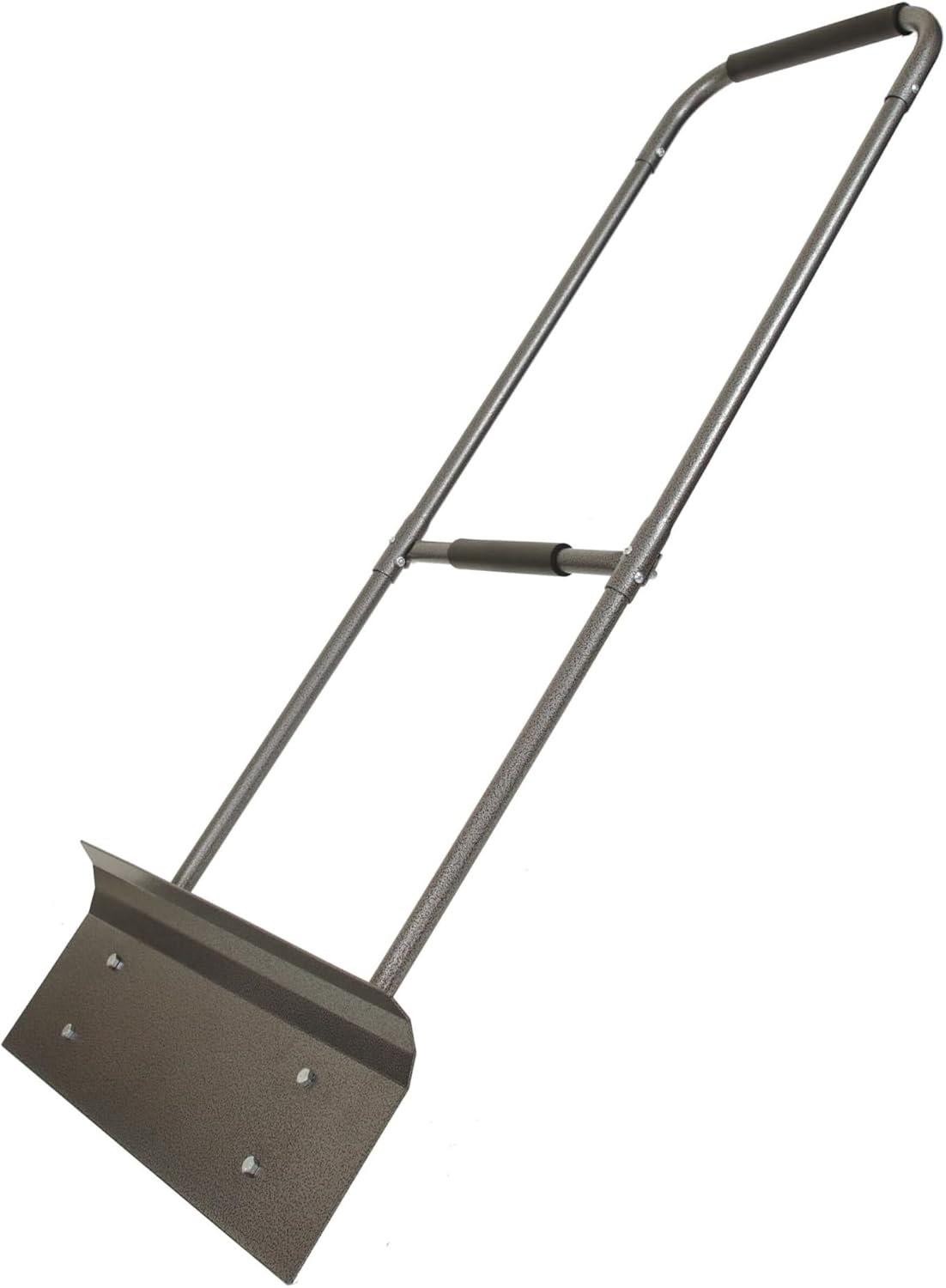 Snow Shovel Pusher, Comfortable Two-Hand Grip, Powder-Coated Steel, Easy Assembly, for Effortless Snow Removal