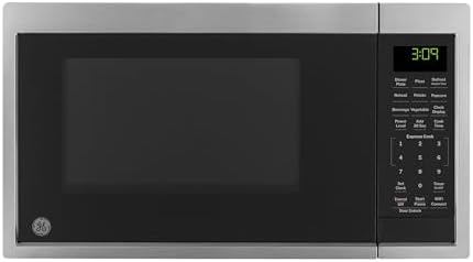 GE Smart Countertop Microwave Oven, Scan-to-Cook Technology and Wifi-Connectivity, 0.9 Cubic Feet Capacity, 900 Watts, Child-Lock Technology, Smart Home & Kitchen Essentials, Stainless Steel
