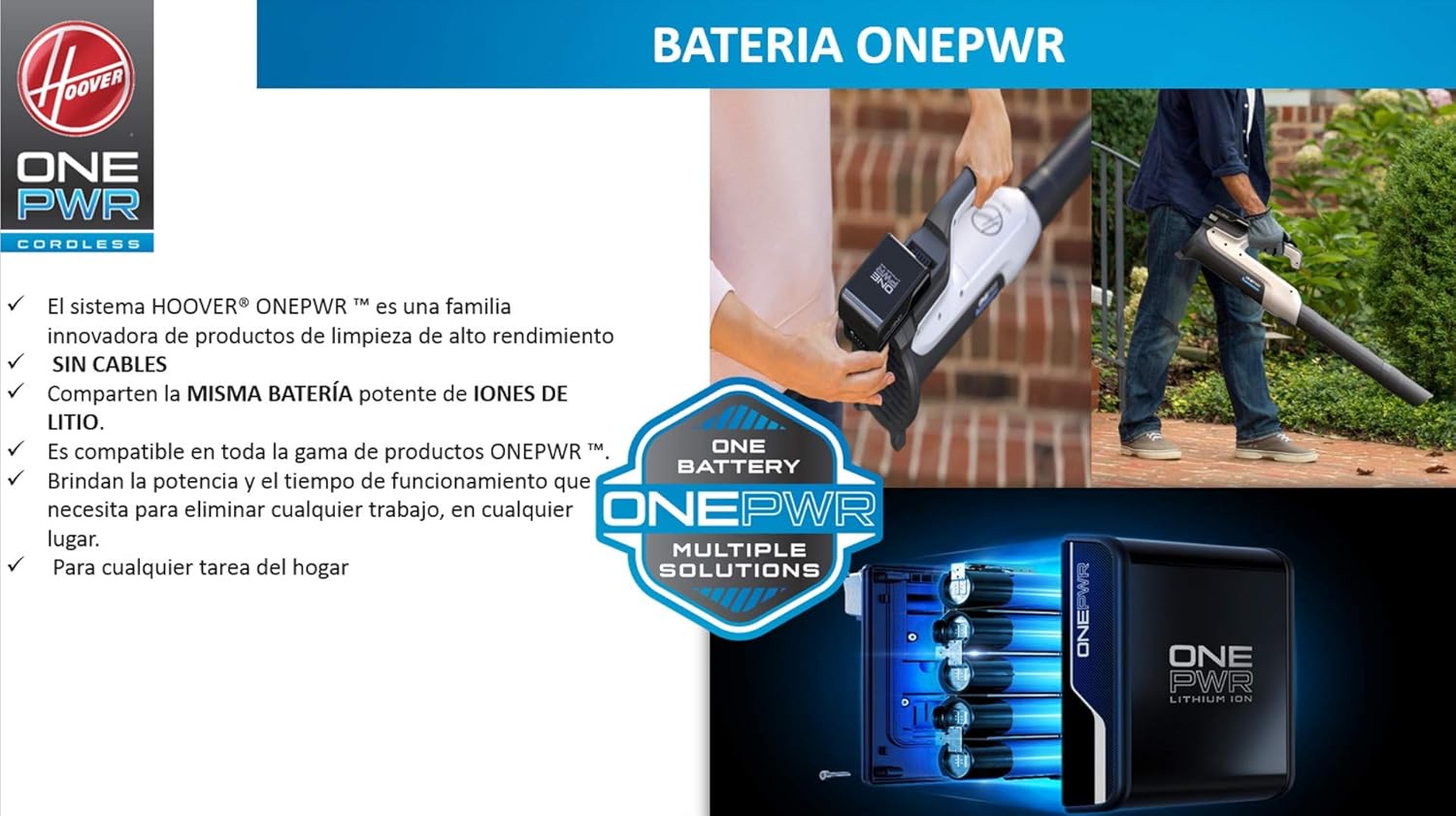 Hoover Residential Vacuum Onepwr Cordless Leaf Blower 20V Li-Ion High Performance (Bare Tool)