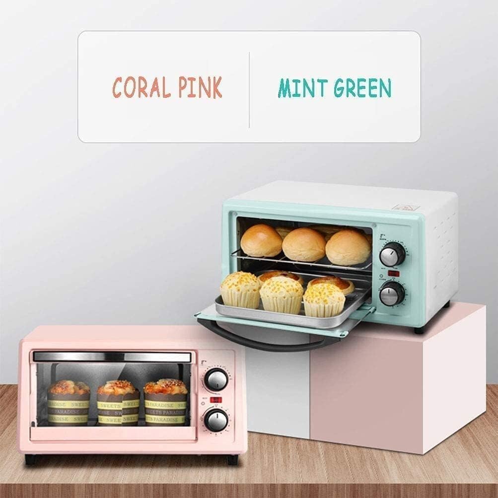 oven mini oven air fryer oven 11L Electric Oven, Stainless Steel Convection Countertop Toaster Oven Multi Function Mini Oven Toaster Oven Air Fryer, (Color : Pink) (Color : Mint Green, Size : Ones