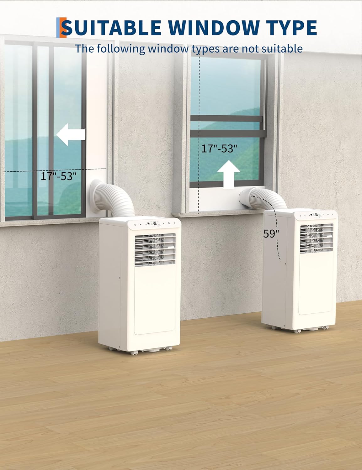 GarveeHome 10,000 BTUs Portable Air Conditioners, Portable AC for Room Up to 450 Sq.Ft, 3 in-1 Quiet Cooling AC Unit with Fan & Dehumidifier Function with Remote Control, 24H Timer, Smart Sleep Mode