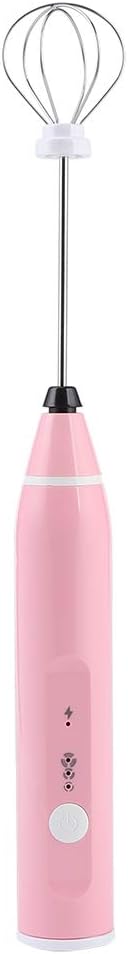 Electric Milk Frother Rechargeable Egg Whisk Coffee Blender Milk Frother Handheld Egg Whisk Electric Egg Whisk Milkshake Maker Stirrer Quick Stirring Tools for the Kitchen(coral)