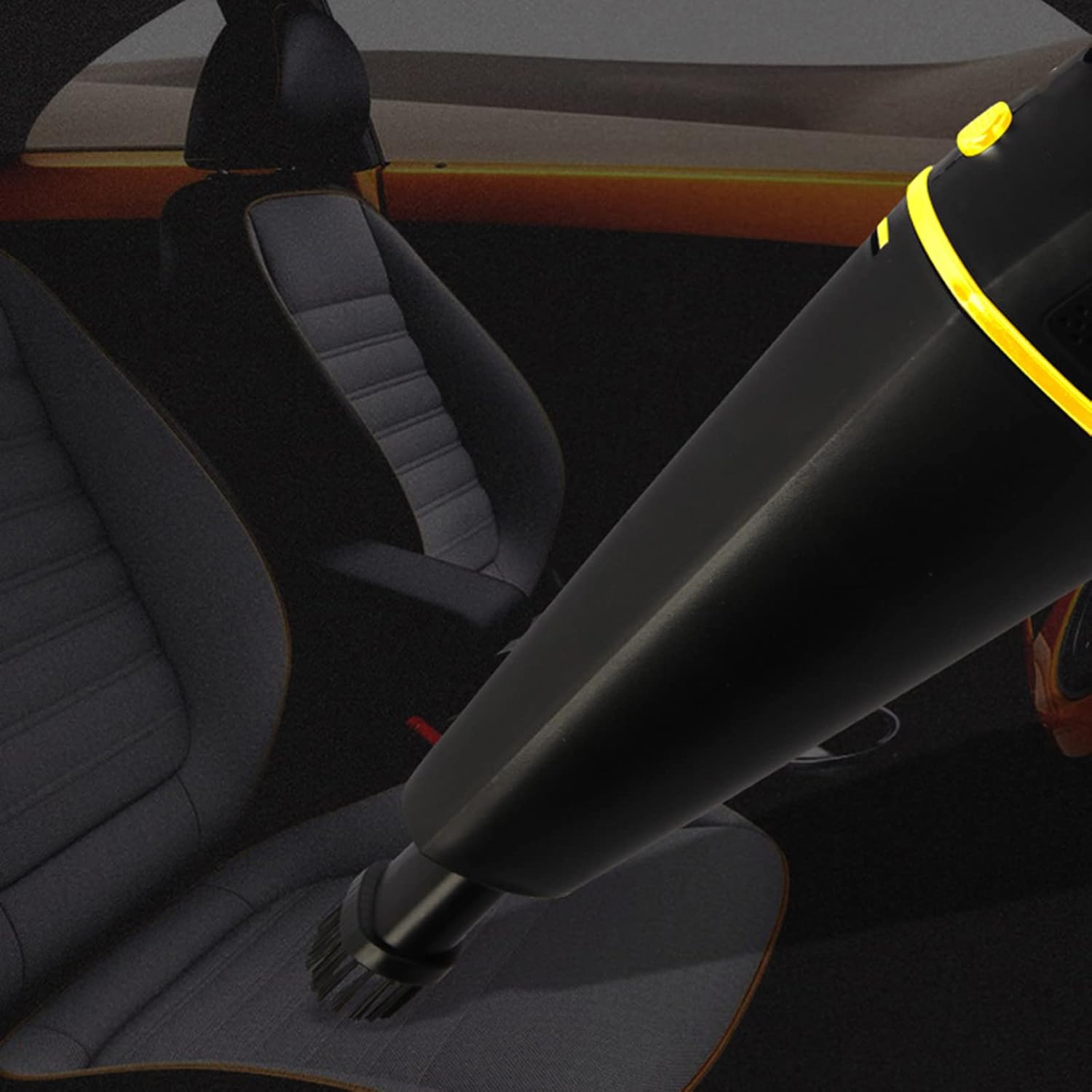 12000PA Handheld Vacuum Cleaner, Cordless Hand Rechargeable with Long Runtime 3H Fast-Charge Portable Handheld for Car Home Office Desk Upholstery Keyboard Dust,Yellow