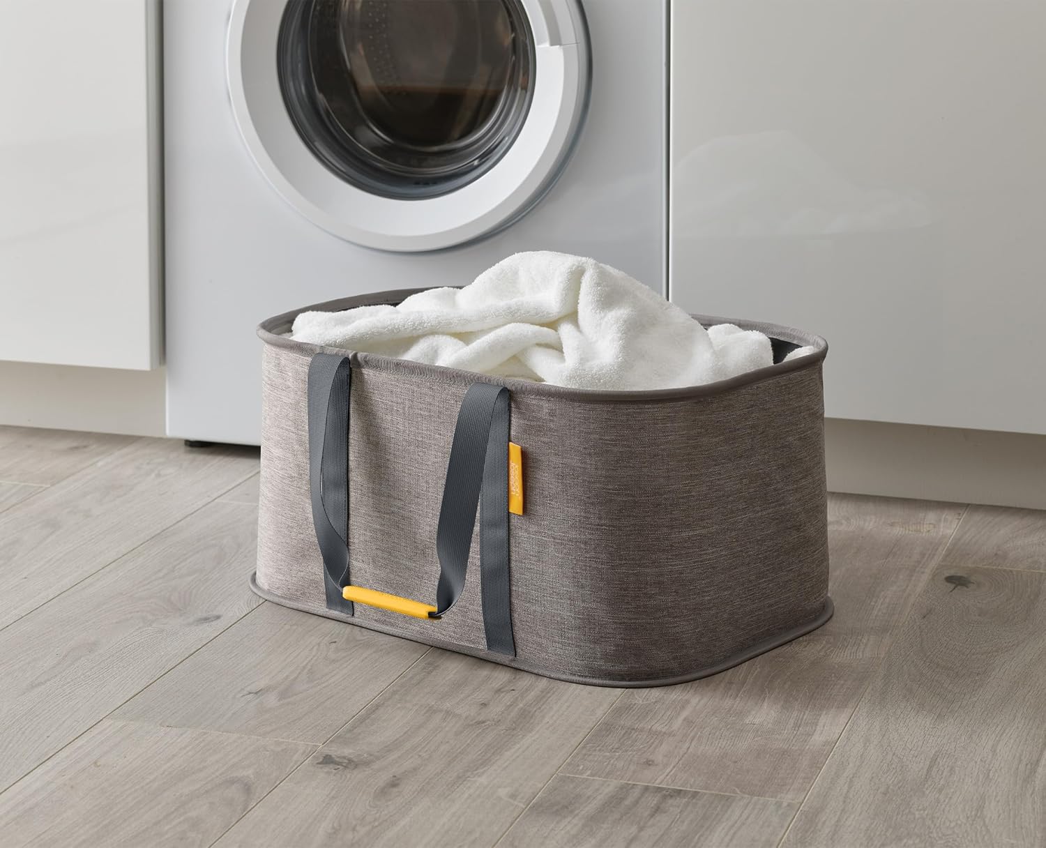 Joseph Joseph Laundry 2 piece set - Hold-All 35L/9.2 Gallon collapsible Washing Basket and Tota 60L/15.8 Laundry Separation Hamper with 2 removeable bags - Gray