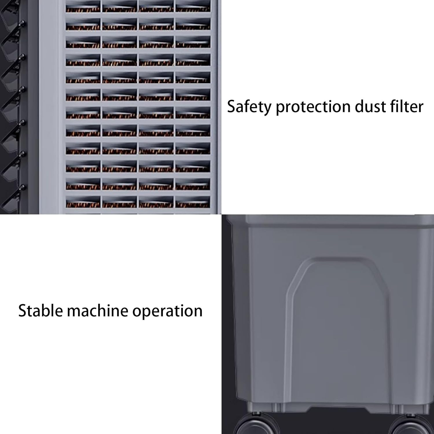 Portable Air Conditioners, Evaporative Air Cooler with Big Water Tank and 3 Speeds, Personal Swamp Air Cooler for Rooms Office(48 * 35 * 115cm)