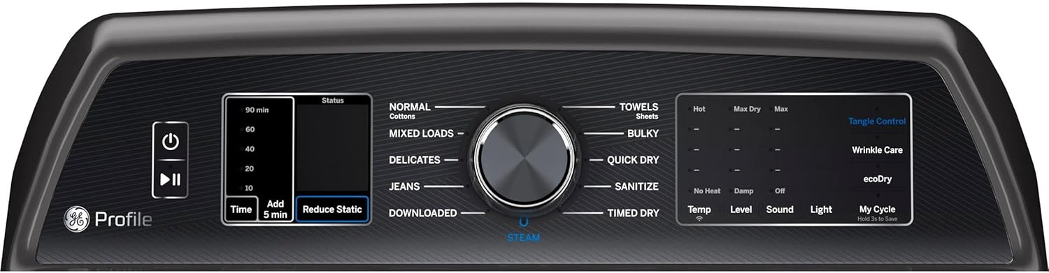 GE PTD70GBPTDG aluminized Alloy Drum Gas Dryer, Diamond Gray