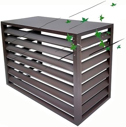 Outdoor Air Conditioner Cover For Outside Units, Aluminum Privacy Fence Panels, Trash Can Enclosure Flower Stand Decorative Air Conditioning Cover, Condenser Protective Cover For Patio Lawn ( Color