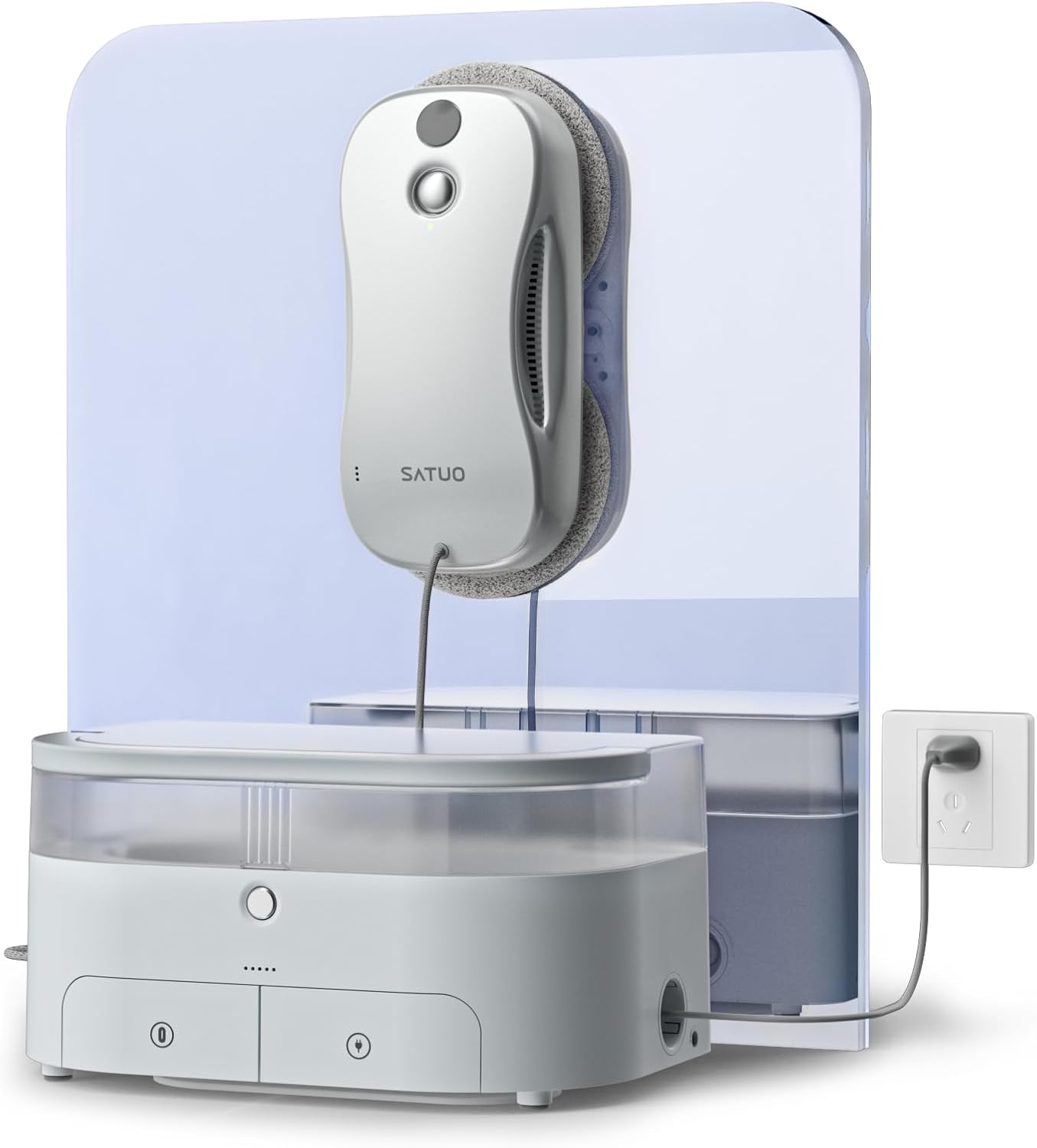 S9PRO Window Cleaning Robot,Window Cleaner Robot with Portable Station Suitable for Stubborn Stains Intelligent Path Planning Automatic Dual Water Spray Edge Detection