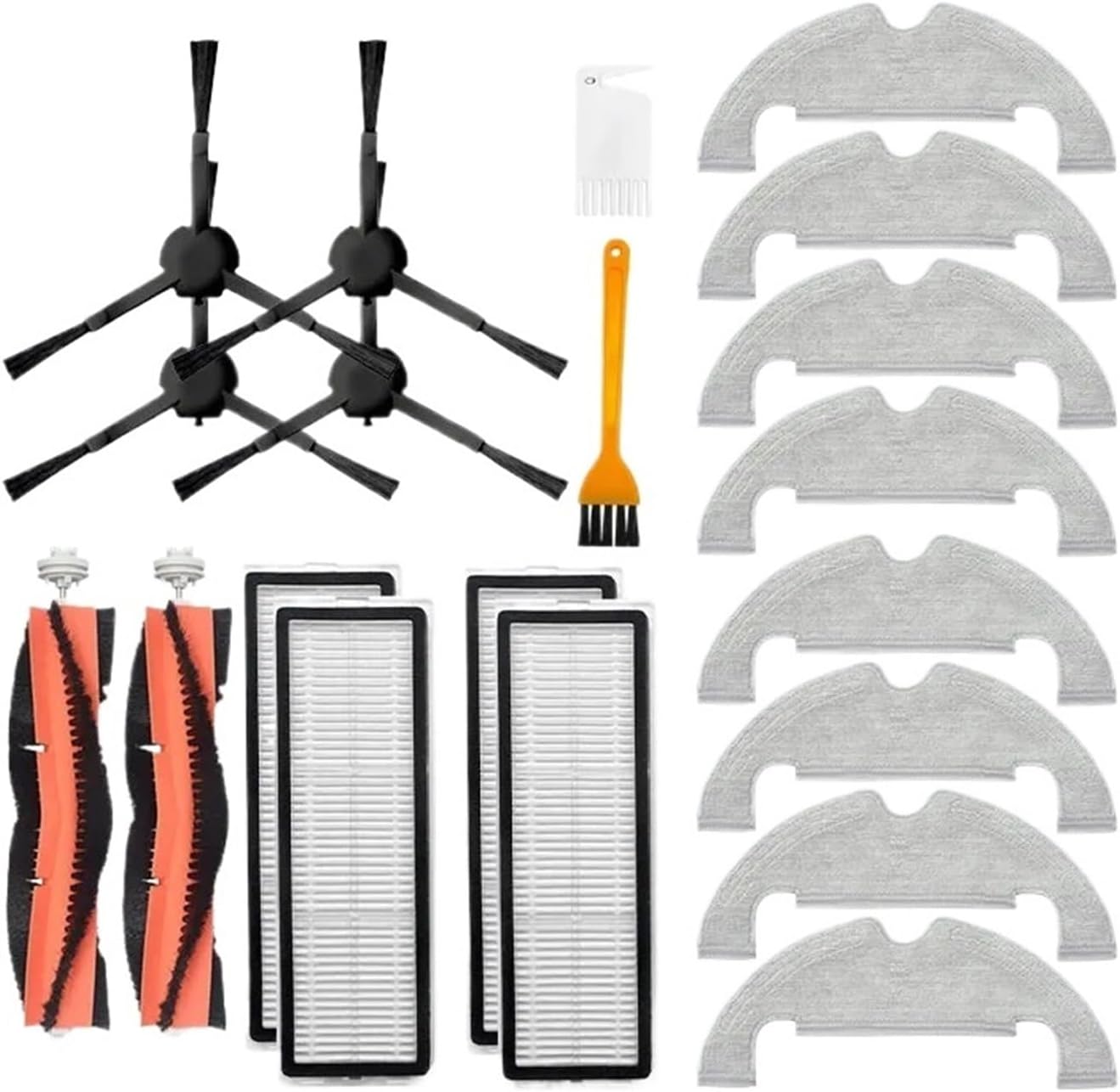 Vacuum Cleaner Side Brush Compatible for Dreame Bot Z10 Pro / L10 Plus Compatible ForXiaoMi STYTJ05ZHM Auto-Empty Robot Main/Side Brush Filter Vacuum Cleaner Accessories(Set 13)