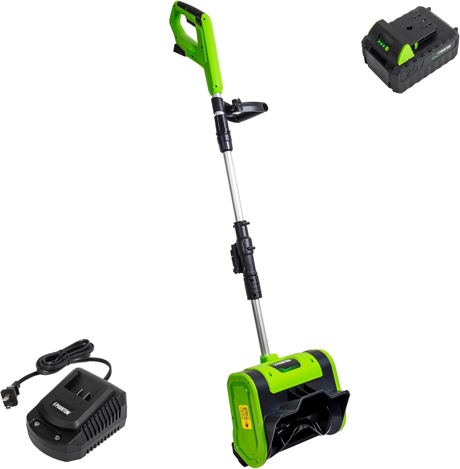 Cordless Snow Shovel, 20V Battery Powered Snow Blower, Lightweight Electric Snow Thrower with Adjustable Handle, Directional Plate, Perfect for Patios, Decks, Walkways, and Driveways (10 INCH)