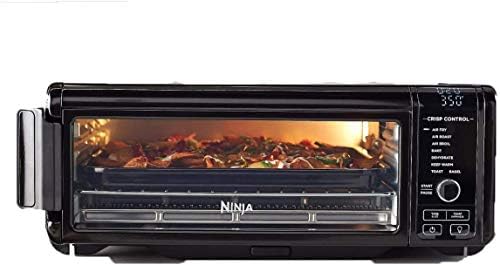 Ninja SP101 Foodi 8-in-1 Air Fry Large Toaster Oven Flip-Away for Storage Dehydrate Keep Warm 1800w XL Capacity Piano shiny BLACK (Renewed)