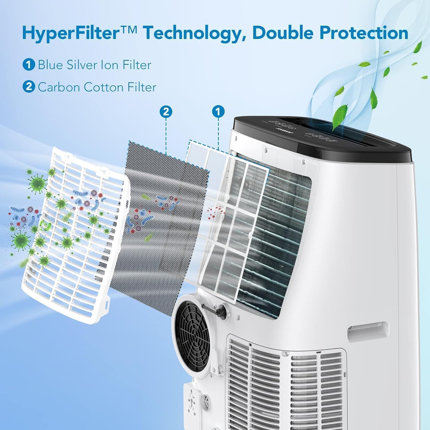 Portable Air Conditioner, 15000 BTU Air Conditioner Cool Up to 850 Sq.Ft, 3-in-1 AC Unit, Dehumidifier, Fan, Window Installation Kit & Remote Control,LED Display,24Hrs Timer for Home, Office