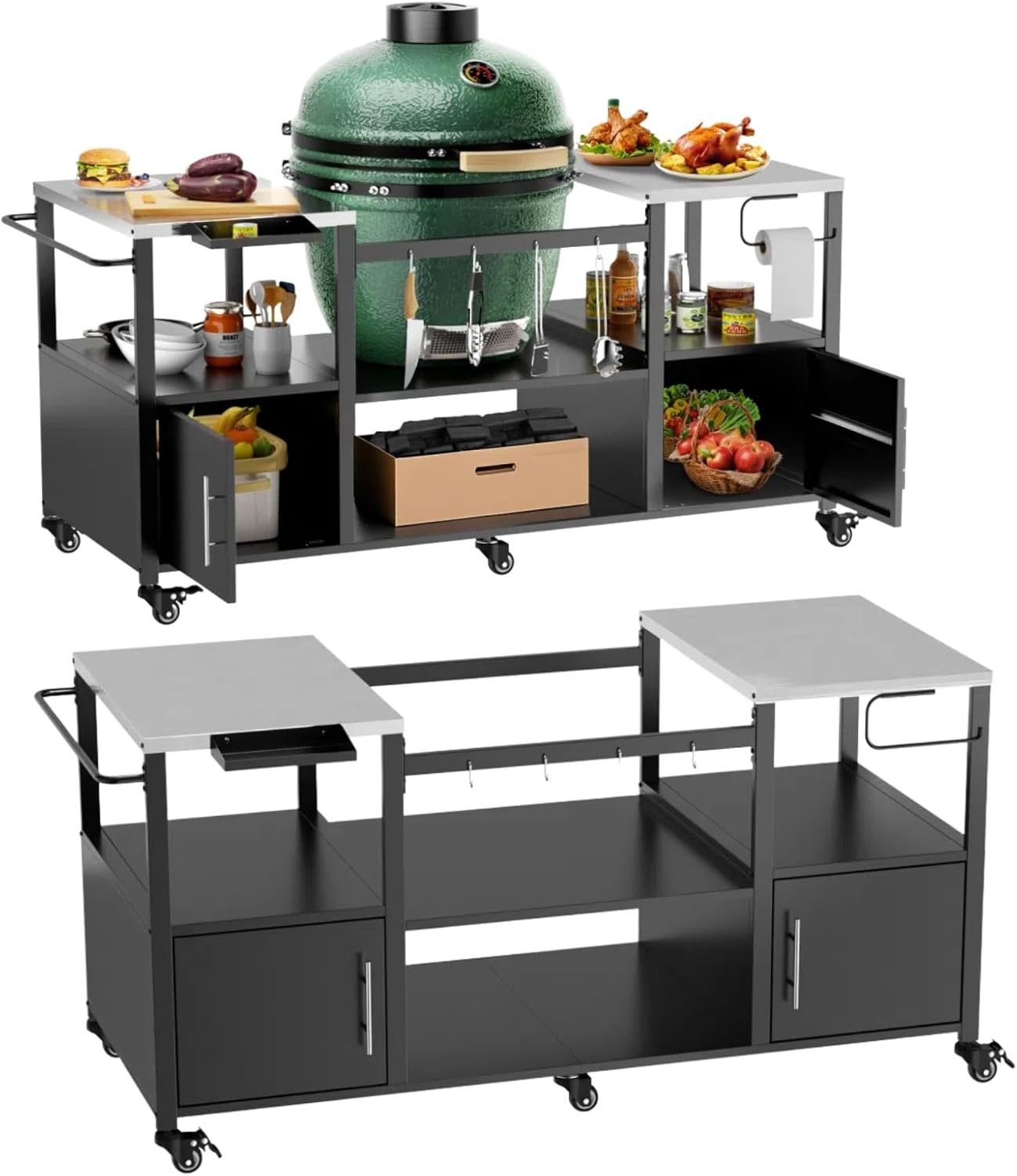 Outdoor Grill Table for Big Green Egg Large & 20-22