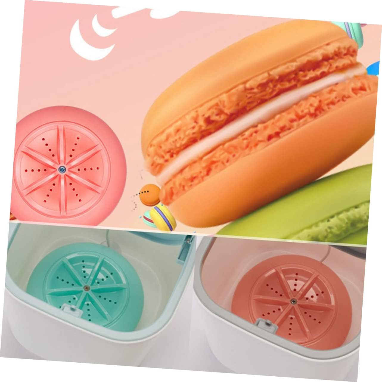 Uonlytech Mini Washing Machine Portable Turbine Washer for Laundry for Travel Home Friends Family