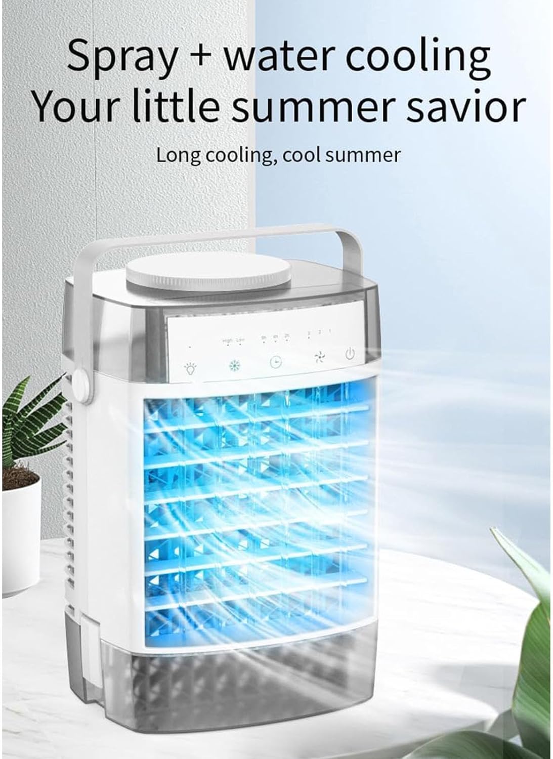 Portable Air Conditioning Household Sprayer Refrigeration Small Conditioner Indoor Water Electric Fan Night Light Misting Cooling for Home