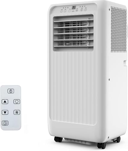 Portable Air Conditioners, Efficient 3 in-1 Portable AC Unit with Sleep Mode,10000 BTU, Dehumidifier, Remote Control, Quiet Cooling Room Air Conditioner, Portable AC for Bedroom, Office, Apartmen