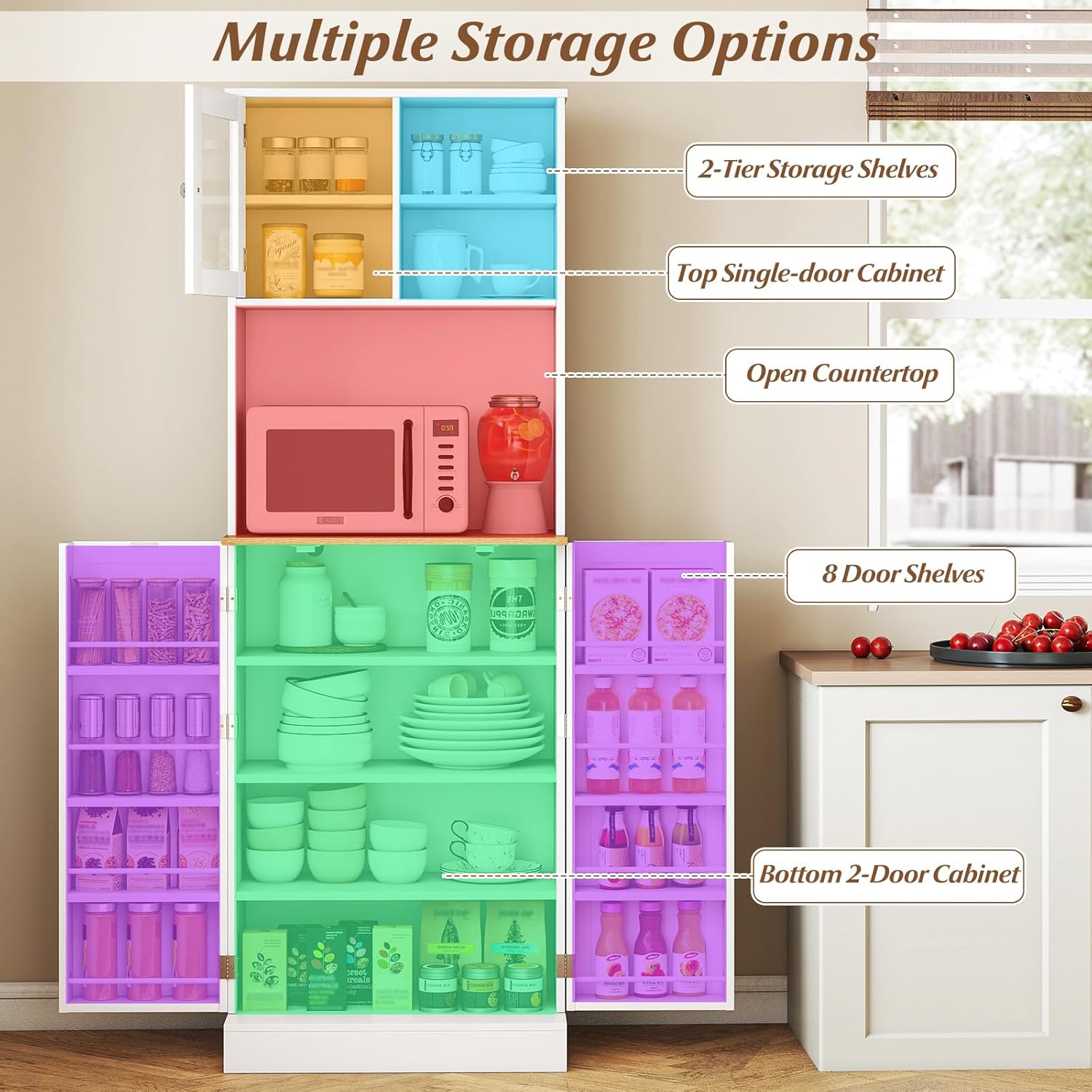 Giantex Kitchen Hutch Cabinet, 67