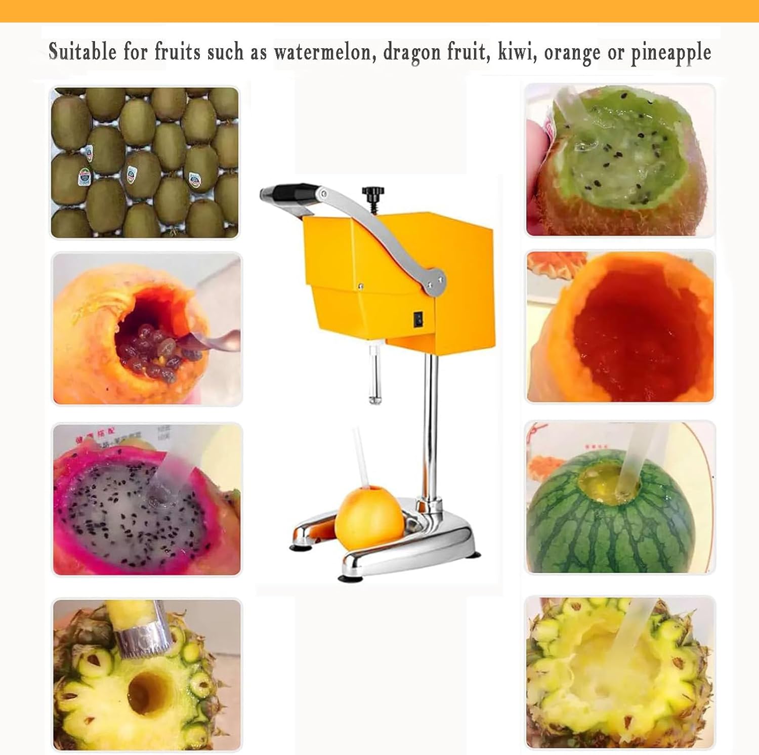 Electric Citrus Juicer,Commercial ge Juice Squeezer for ges, Lemons, and Limes | Easy to Clean, No Need Peel, Countertop Small Kitchen Appliance