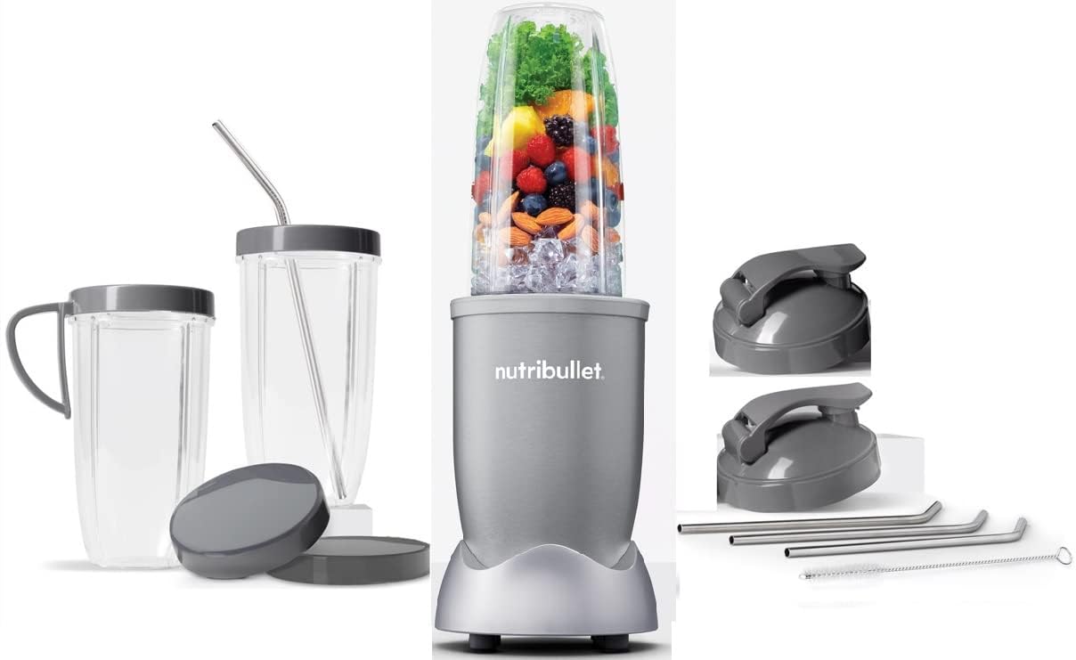Nutribullet 14 Piece Nutrition Extractor 600W Blender Juicer NBR-1401 Nutri Bullet (Silver)