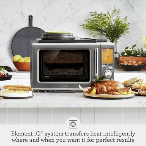 Breville BMO870BSS Combi Wave 3-in-1 Microwave, Air Fryer and Convection Oven, Brushed Stainless Steel