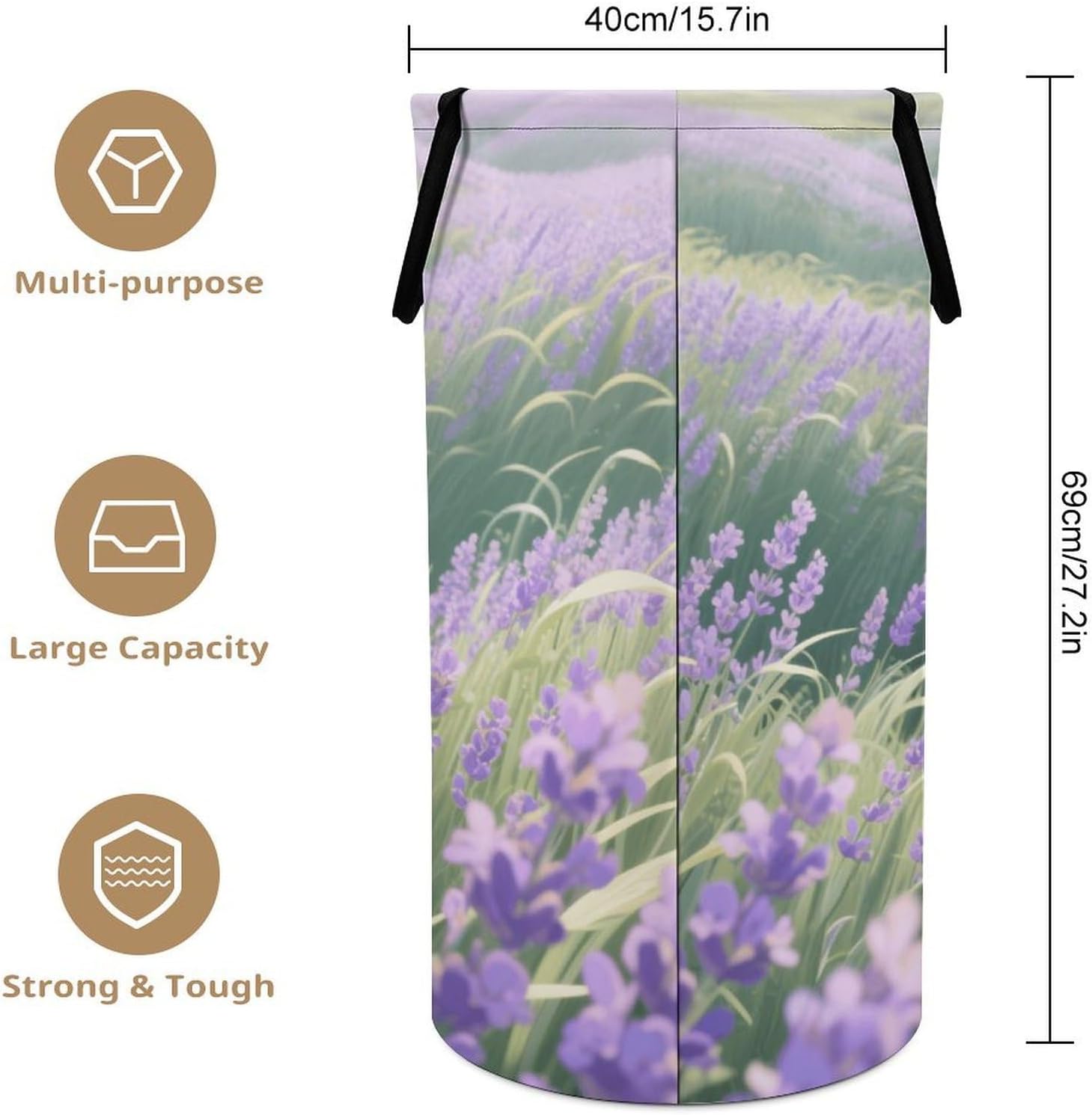 86L Large Laundry Hamper Yellow Butterfly Patterned Dirty Laundry Hamper Foldable Laundry Bag with Handle Suitable for Bedroom Living Room And Bathroom Washing Machine