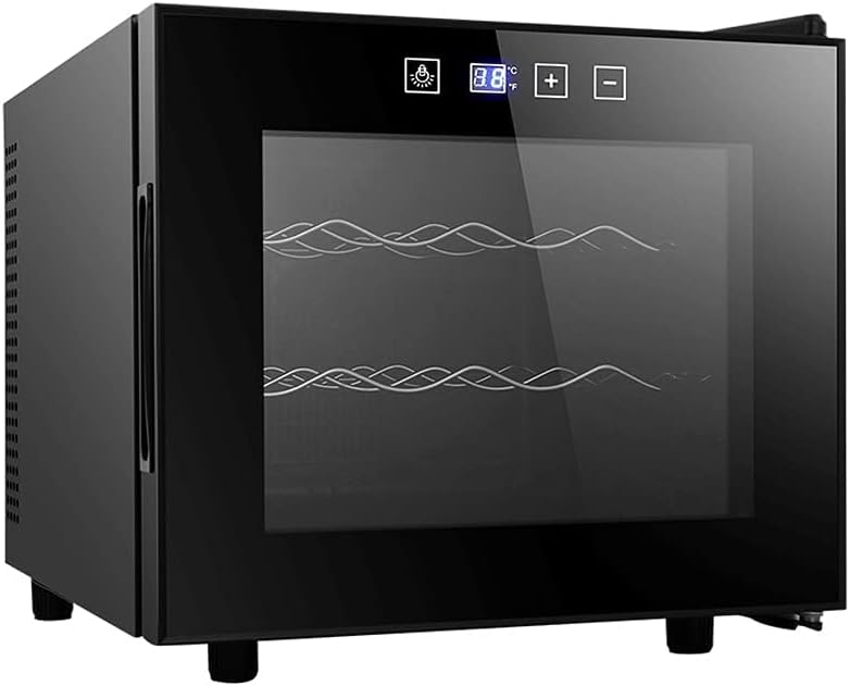 29L Wine Cooler/Fridge Beverage Refrigerator Small Mini Red & Cellar Beer Soda,Digital Temperature Display, Double-Layer Glass Door, Quiet Operation Compressor