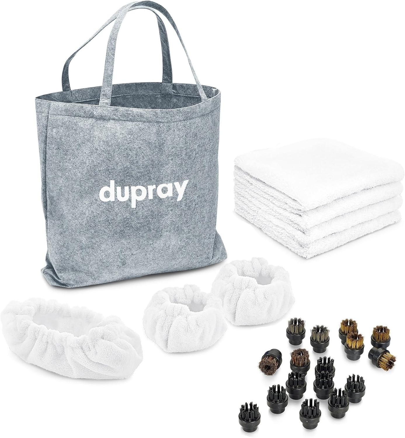 Dupray Steam Cleaning Pack Pro – 24-Piece Accessory Kit for Dupray Steam Cleaners: Versatile set includes everything needed for deep cleaning on multiple surfaces.